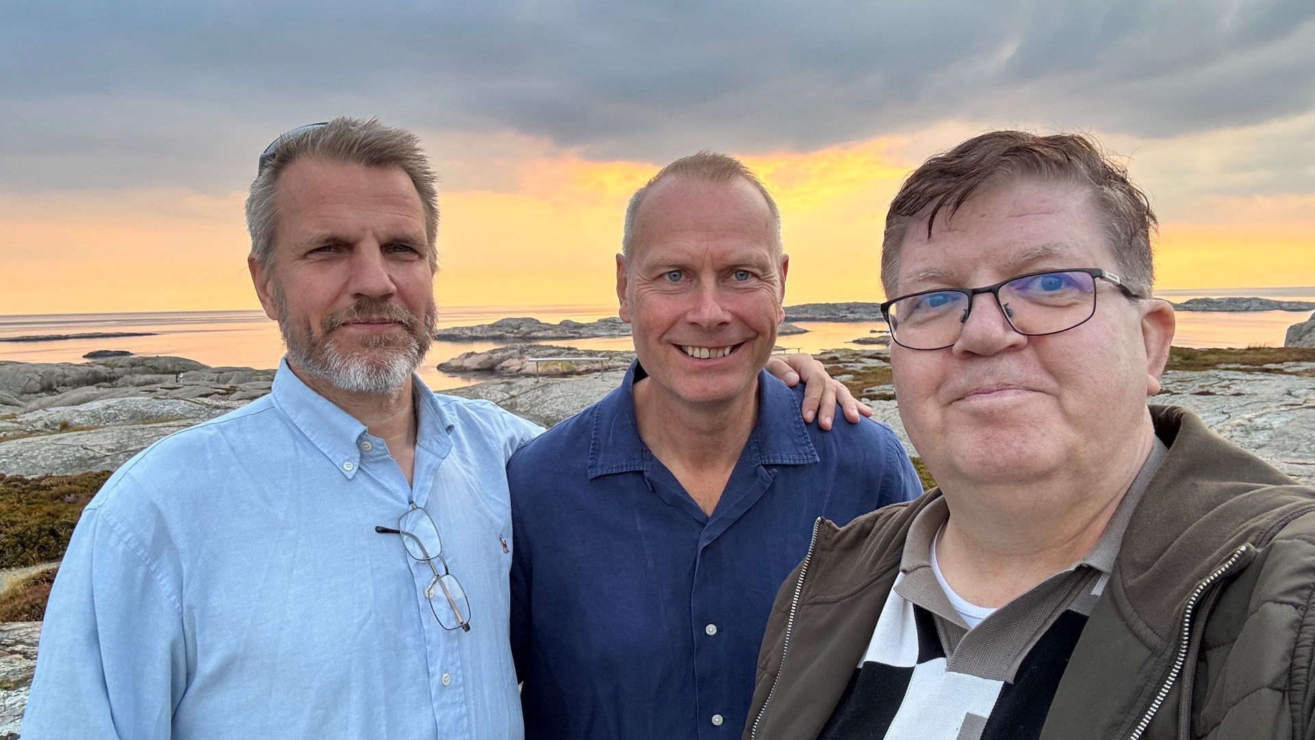 Founders of Automagicians Ltd - Magnus, Stefan, and Patrik at West Coast archipelago of Sweden, September 2025