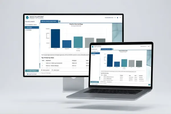 Imago Platform interface on various device screens
